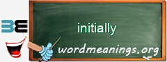 WordMeaning blackboard for initially